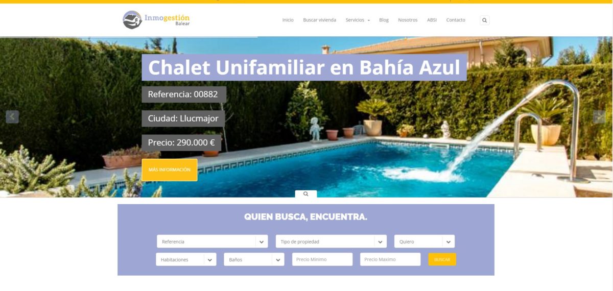 Trabajo realizado para agencia inmobiliaria Inmogestión Balear.