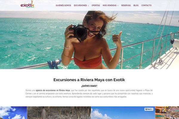 Trabajo realizado para la agencia de viajes a la Riviera Maya Exotic Mayan Tours